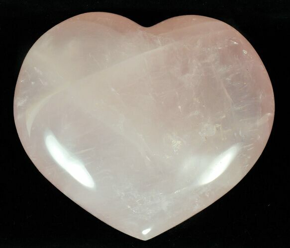 Polished Rose Quartz Heart - Madagascar #59109